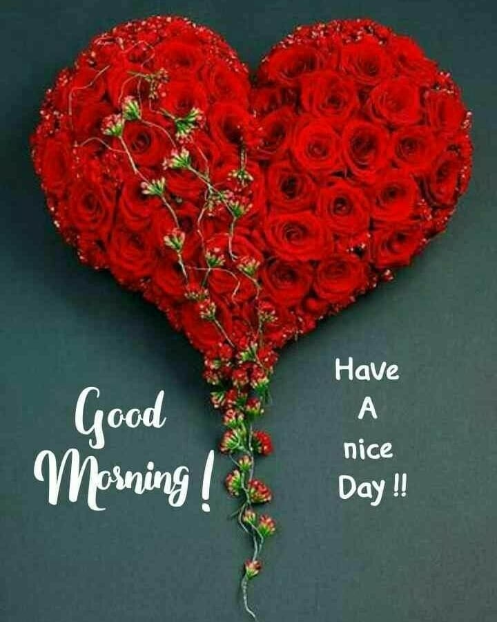 good morning with love flowers