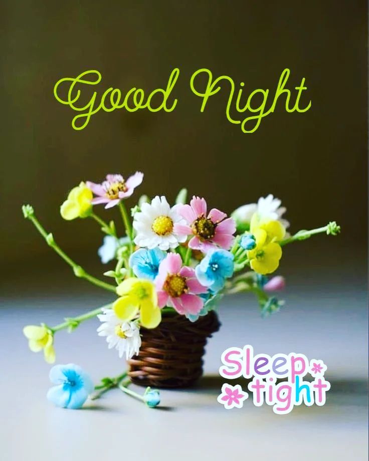 good night with flowers