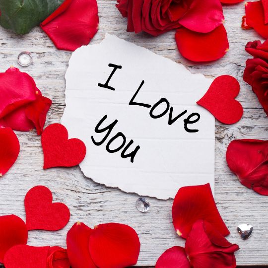 i love you in flowers