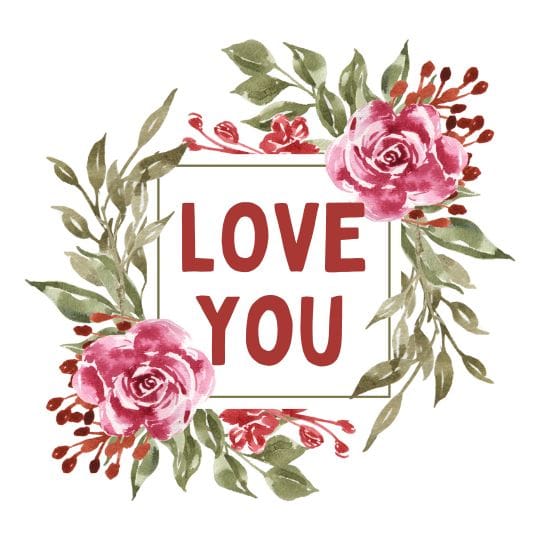image of i love you with rose