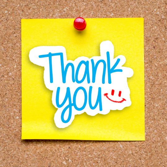 image of thank you