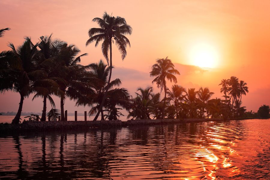 sunrise in village image
