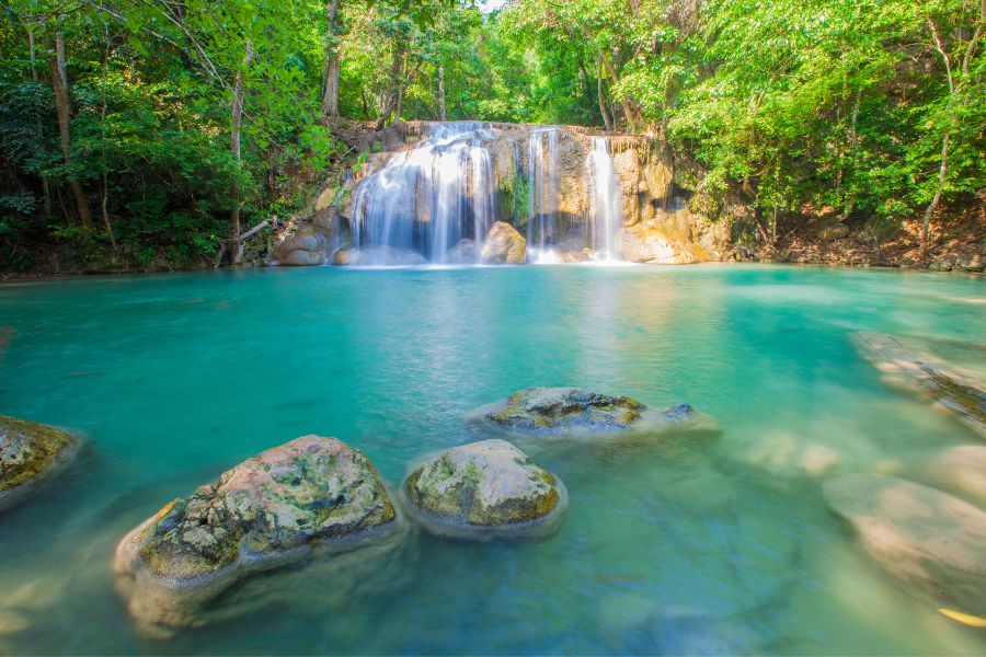 waterfall good morning images